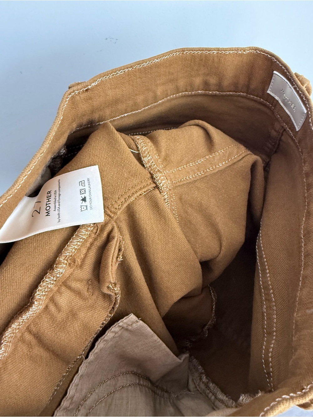 MOTHER Mid Rise Dazzler Ankle Fray Tapenade Brown Olive Jeans 27 NWOT - Picture 13 of 16